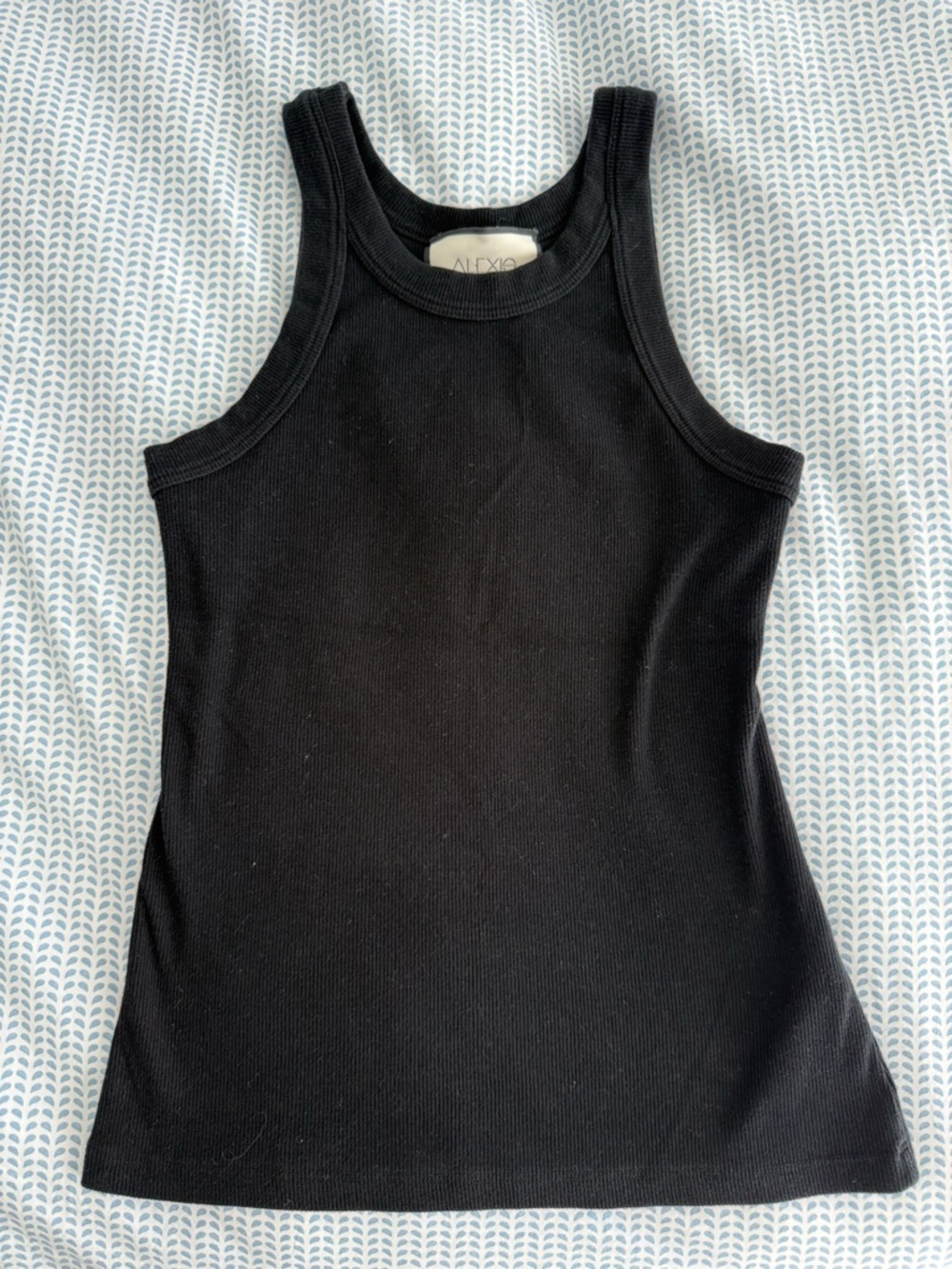 Alexis Black Ribbed Tank